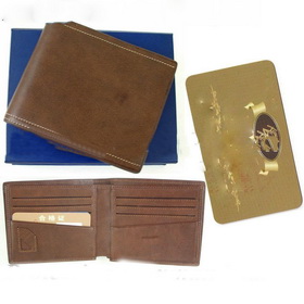 Brown Rectangular Shape With Many Pockets Card Holder