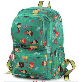 Mermaid Princess Nylon Students Zipper Broken Beautiful Cakes Backpack