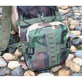 Army Green With Buttons Nylon Hydration Backpack