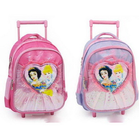 Pink Princess Polyester Cartoon High Students Schoolbag / Casual Bag / Backpack