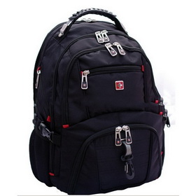 Black Round Shape With Zippers Laptop Backpacks
