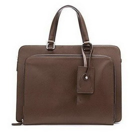 Leather Brown With Zipper Laptop Bags
