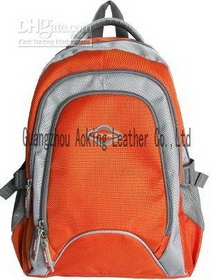 Orange Polyester High Students Schoolbag / Casual Bag / Backpack
