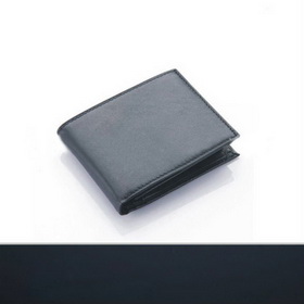 Man Genuine Leather Black Standard Wallet