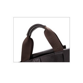 Coffee With Zippers Square Shape Leather Briefcases