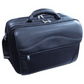 Leather Black With Zippers Laptop Bags