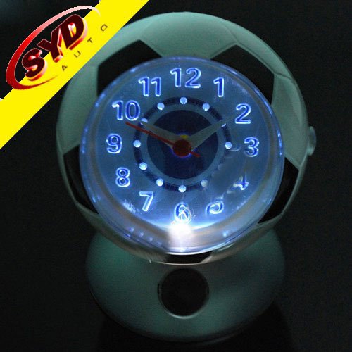 Built-in Lighting Plastic Football Shaped Clock