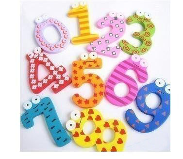 Children's Educational Toy Wooden Magnetic Stickers 0 -9 Numbers Fridge Magnet