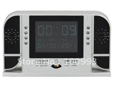 With Buttons Black & Silver Date Display Table Clocks
