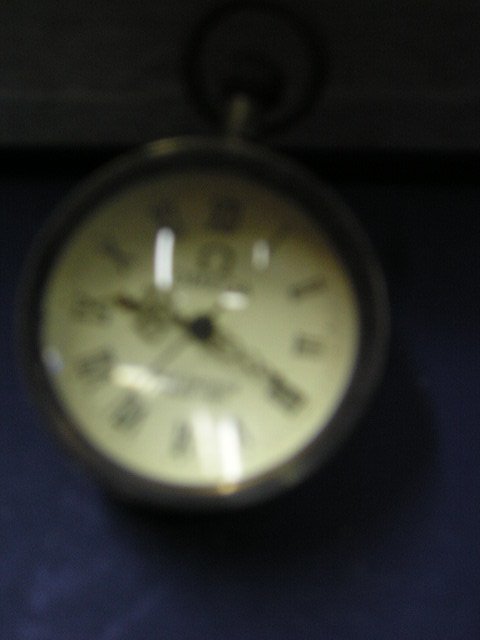 Vintage Bronze Glass Ball Machine Table Clock