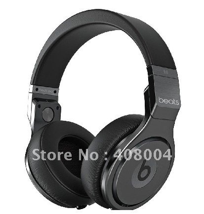 Pure Black Cotton & Leather Round Shape Headset