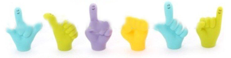 Lovely Rubber Finger Fridge Magnet