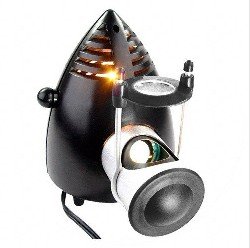 Adjustable Time Black & Silver Plastic Projection Clock