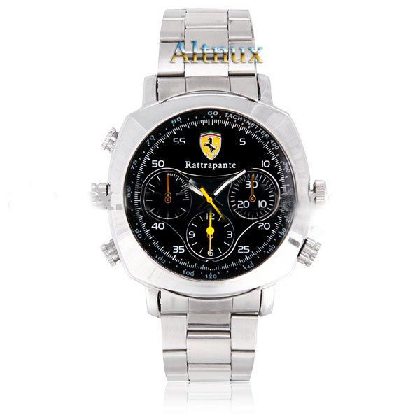 White Stainless Steel With Many Small Circles In Watches