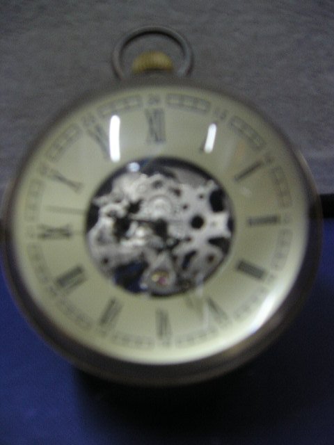 Vintage Bronze Glass Ball Machine Table Clock