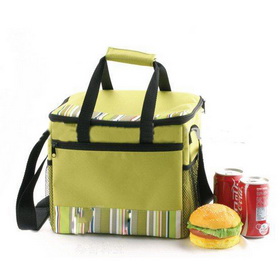 Green Square Shape With Zippers Cooler Bags