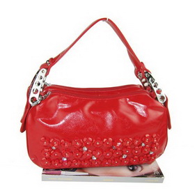 Red Genuine Leather One Shoulder Promotional Bags