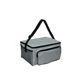 Gray Square Shape Nylon Cooler Bags