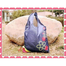 Purple Suqare Shape Non-Woven Folding Promotional Bags