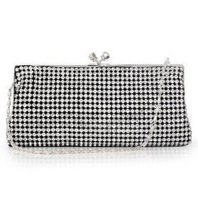 Hasp Gorgeous Satin With Austrian Rhinestone Cosmetic Bags