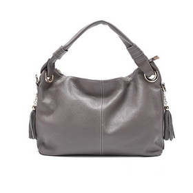 Genuine Leather Gray With Tassel Promotional Bags
