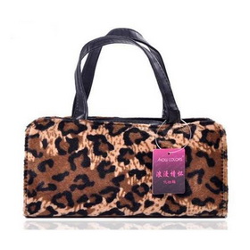 Leopard With Zipper Rectangular Shape Cosmetic Bags & Cases