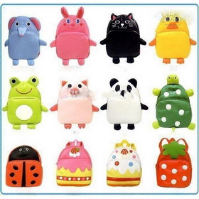 Cartoon Images On Nylon & Polyester With Zipper School Bags