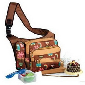 Coffee With Zipper One Shoulder Diaper Bags