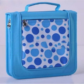 Blue Polyster Zipper Folding Picnic Bag