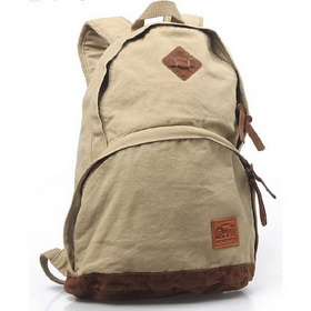 Khaki Thick Cotton Canvas Unisex Picnic Bag