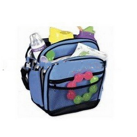 Blue With Mesh Zippers Cooler Bags