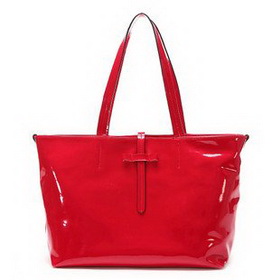 PU Red With Zippers Promotional Bags