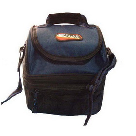 Deep Blue Polyster Zipper Folding Picnic Cooler Bag