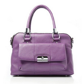 Purple With Button Leather Promotional Bags