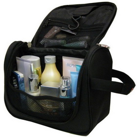 Black Waterproof Nylon Cosmetic Bags & Cases
