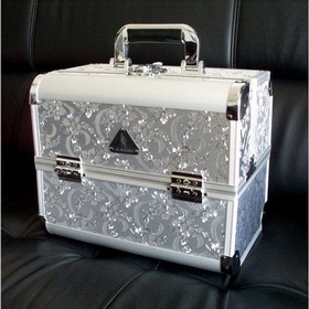 Aluminum Alloy Silver With Many Layers Cosmetic Bags & Cases