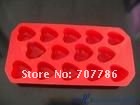 Red With Heart Shape In Silicone Cookware