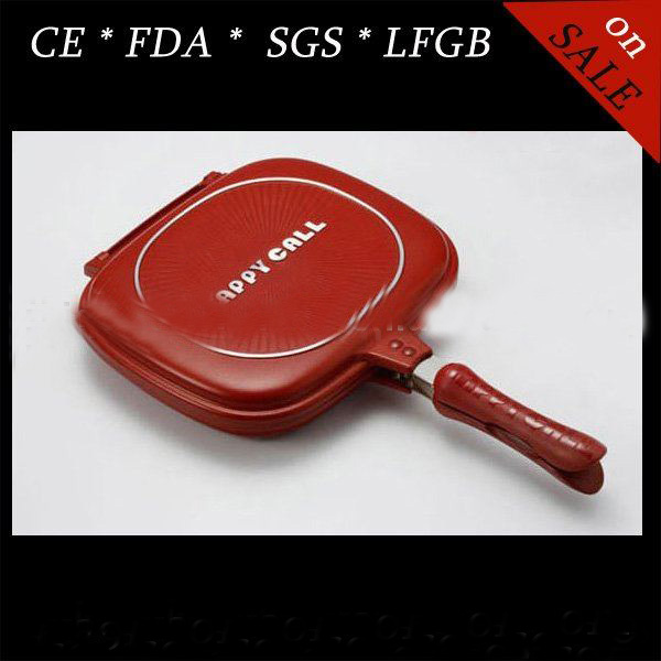 Red Aluminum Square Shape Pan