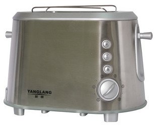 With Many Buttons Stainless Steel Silver Bread Toaster