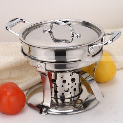 Stainless Steel Round Silver Dish Pot