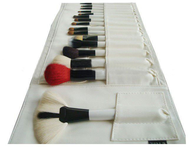 Elegant Wood Goat Hair Makeup Brush Set