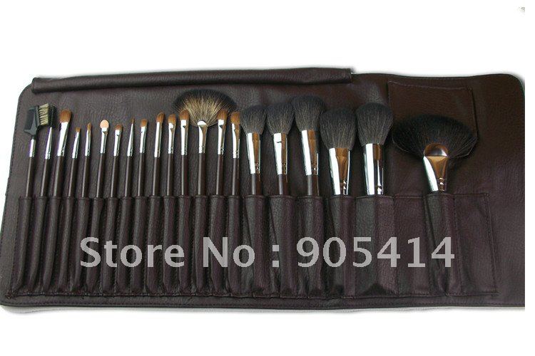 21 Mounted Wolf Tail Hair Metal Makeup / Painting Brush Set