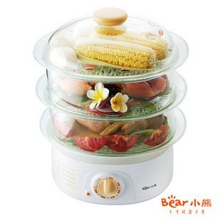 Three Layers With Many Buttons Stainless Steel Electric Food Steamer