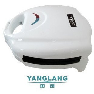 White With A Handle Stainless Steel Sandwich Toaster