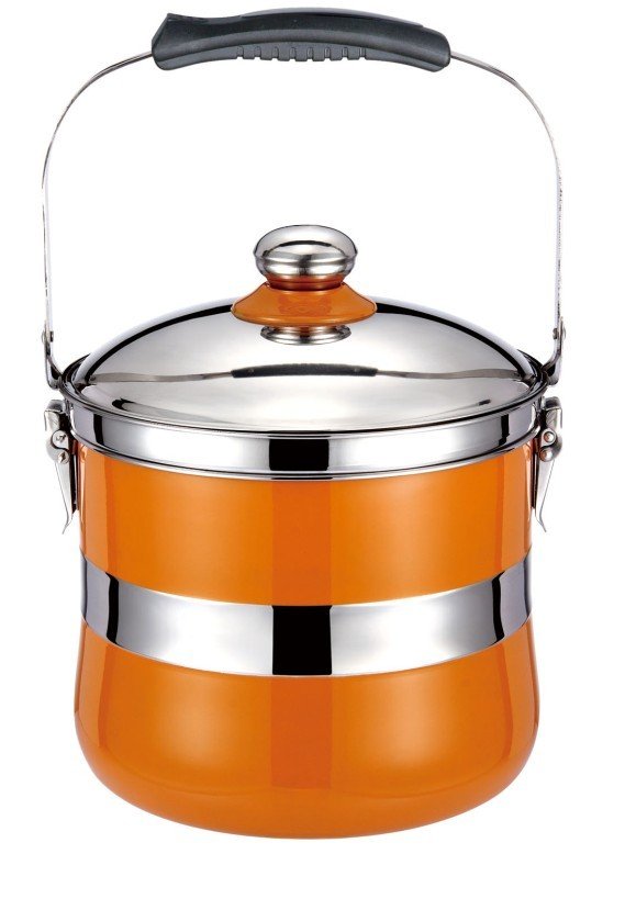 Stainless Steel Orange With A Handle Pot