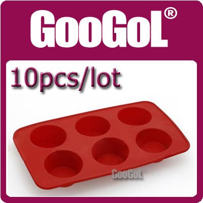 Silicone 6 Round Muffin Pan Cake Mould Cupcake
