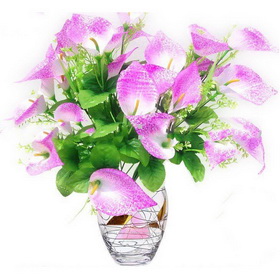 Plastic Calla Lily Pink Flowers & Wreaths