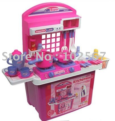 Children Love Simulation Kitchen Workbench Box Drawing Tablet