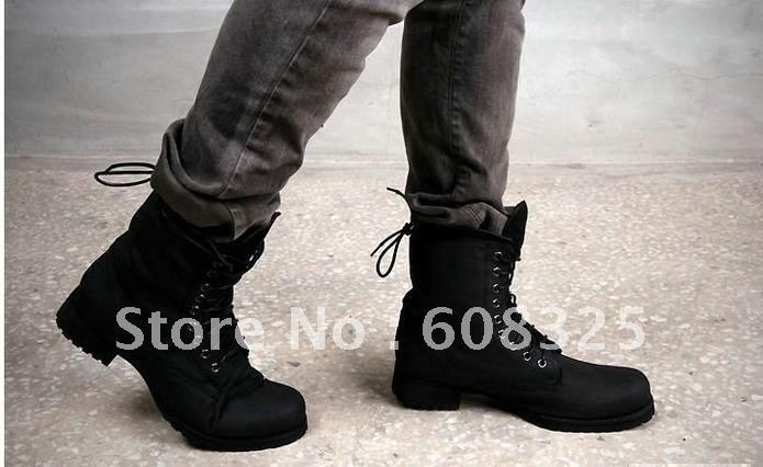 Men's Double Deck Cow Leather Army Boots