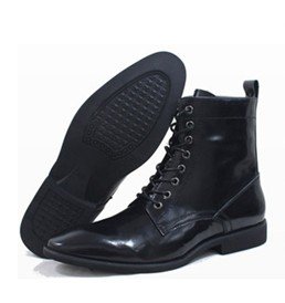 Men's Black Ankle Brand Kucci Cow Leather Boots